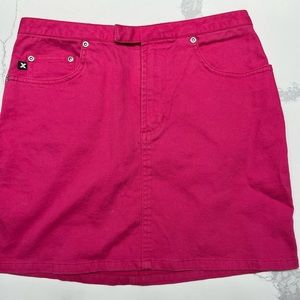 Express Jeans Stretch Pink Mini Skirt